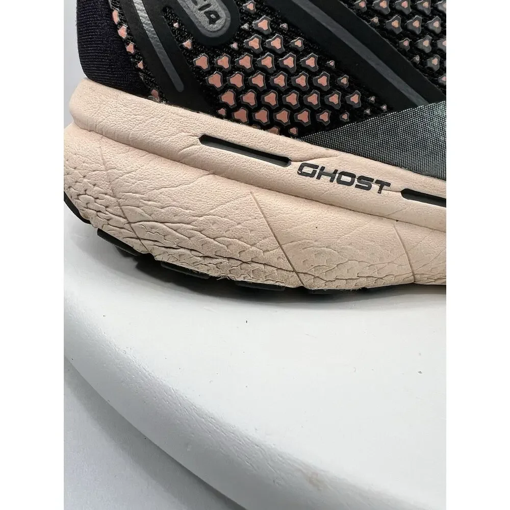 Brooks Ghost 14 Womens‎ Sz 10.5 Black Pink Running Shoes 1203561B026 Sneakers